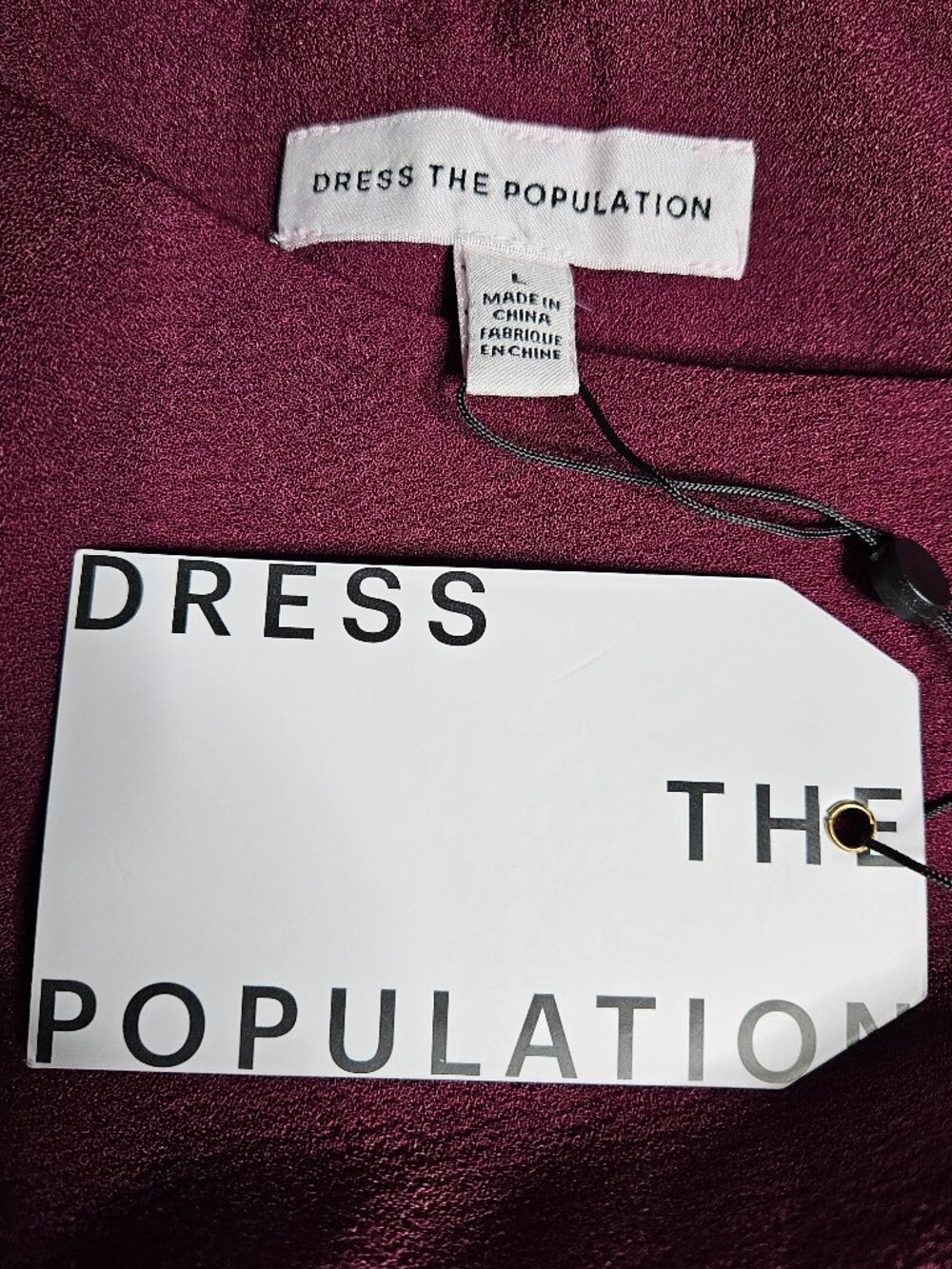 Dress the Population Tiffany One Shoulder Bow Midi Sheath Dress, Large, NWT - Picture 6 of 14